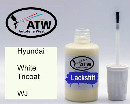 Hyundai, White Tricoat, WJ: 20ml Lackstift, von ATW Autoteile West.